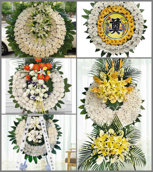 山东莱芜莱城区苗山镇西坡村花圈速递