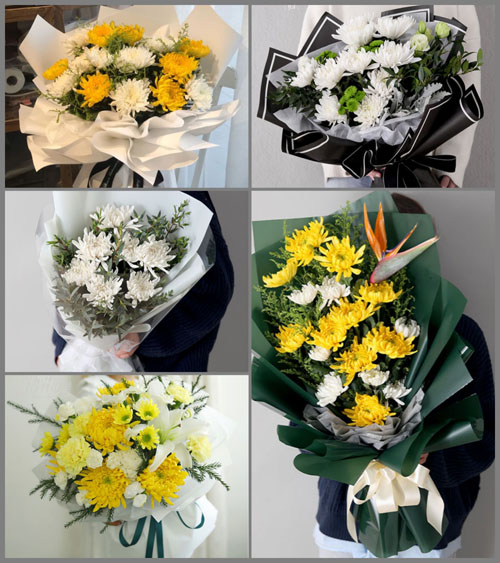 山东莱芜莱城区苗山镇西坡村白事花束代送